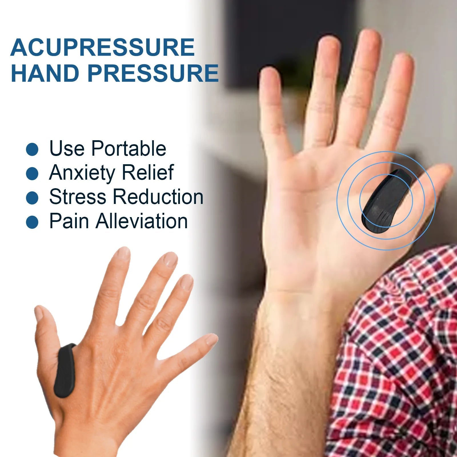 Tiger Point Massage Clip relieves anxiety, boosts circulation, lowers blood sugar, and reduces fatigue.
